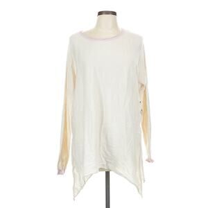 Cloth Design Pullover Sweater Scoop Neck DRAPE sweater handkerchief hem SMALL